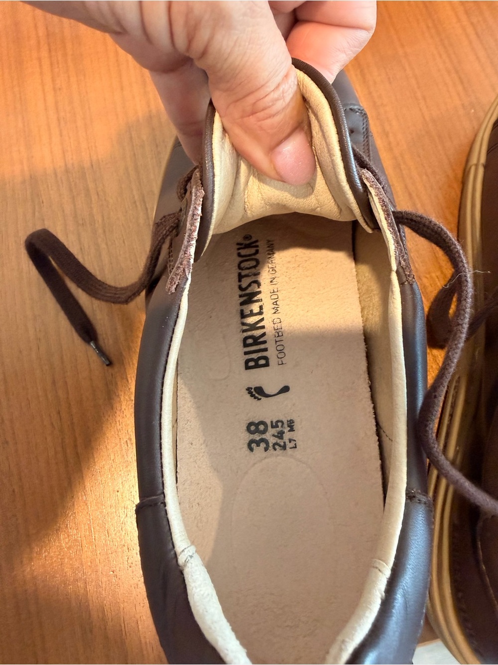 Birkenstock Brown Leather Sneakers - Picture 3 of 6